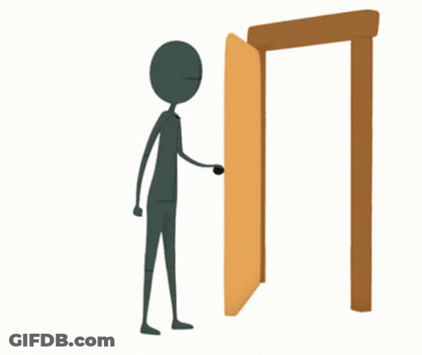 Mad Stick Figure Slamming Door GIF