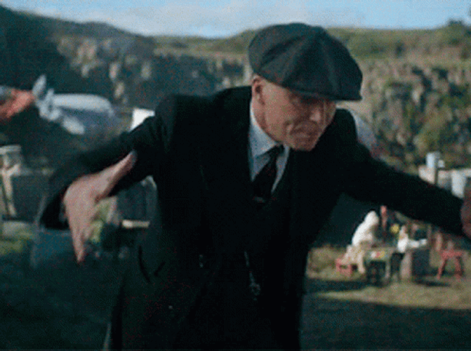 Mad Thomas Shelby Shouting GIF