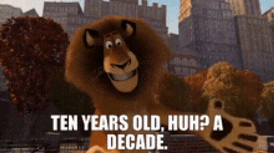 Madagascar Alex Decades Ten Years GIF