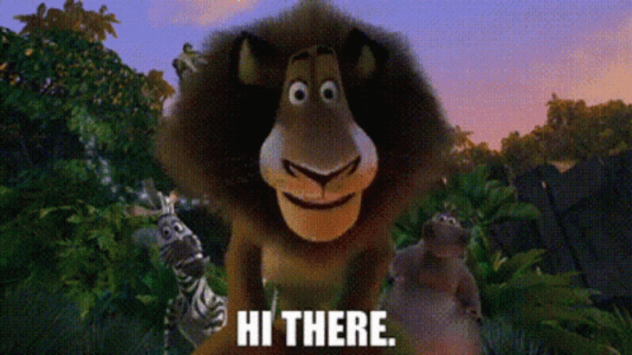 Madagascar Alex Hi There GIF