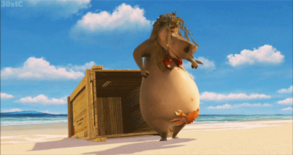 Madagascar Gloria Beach Pose GIF