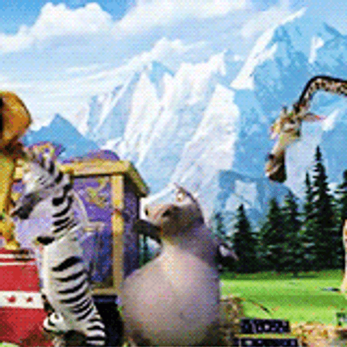 Madagascar Marty Dancing Away GIF
