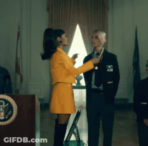 Madam President Ariana Grande Awarding Officer GIF