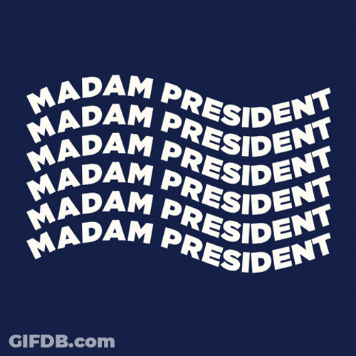 Madam President Text Animation GIF