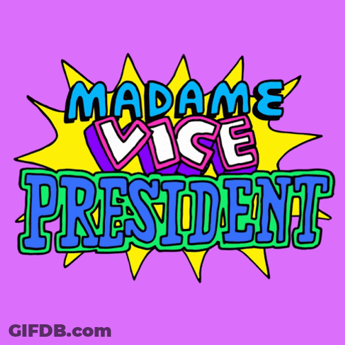 Madam Vice President Colorful Text Animation GIF