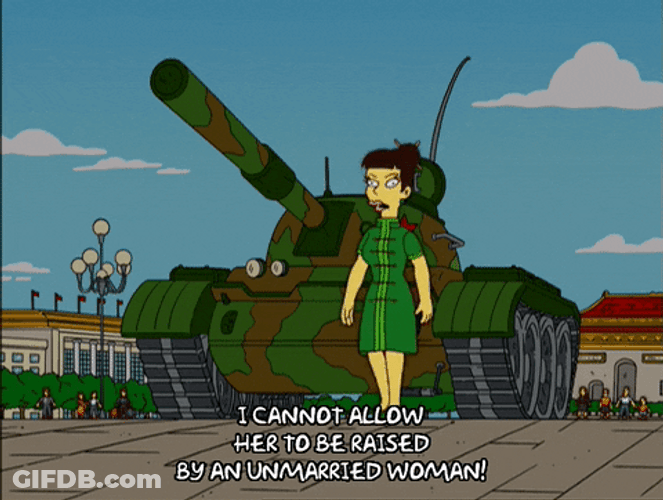 Madam Wu Hands On Hips The Simpsons GIF