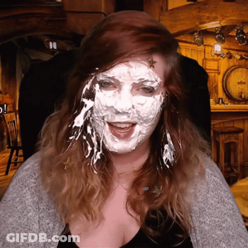 Madame Gandalf Pie In The Face GIF