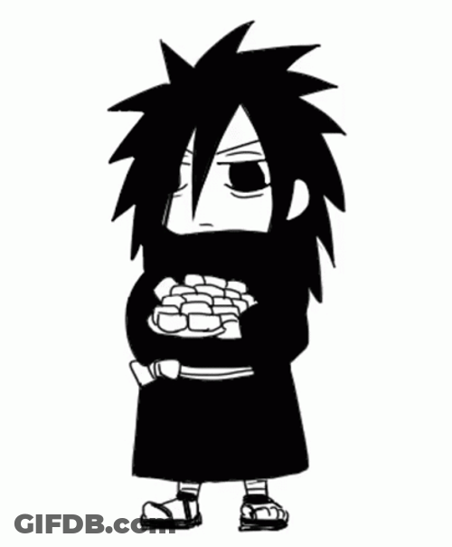 Madara Eating Inarizushi GIF