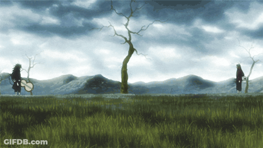 Madara Faces Hashirama GIF