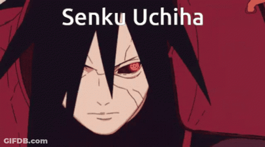 Madara Senku Uchiha Sharingan Naruto GIF