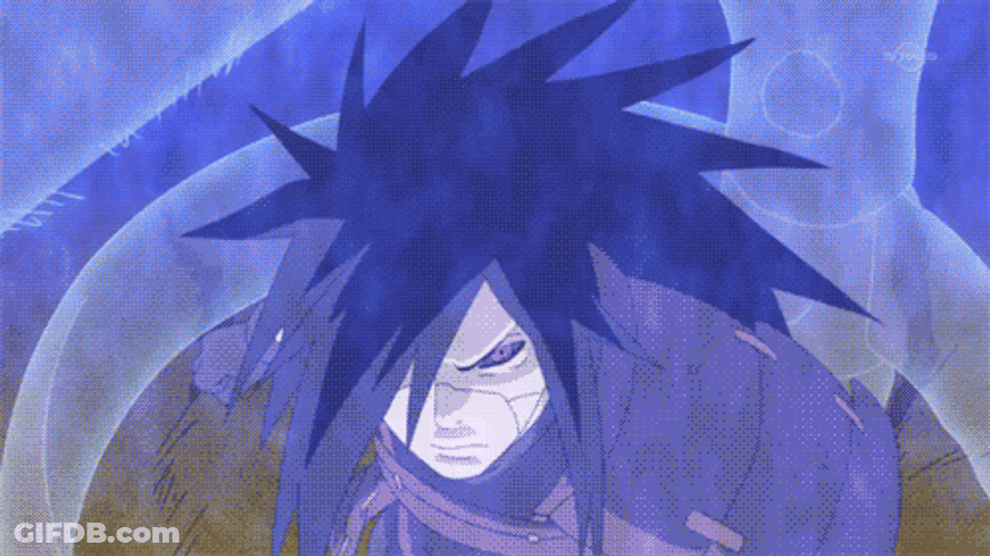 Madara Uchiha Blue Ghost Fight GIF