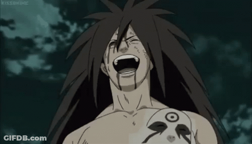 Madara Uchiha Evil Laugh GIF