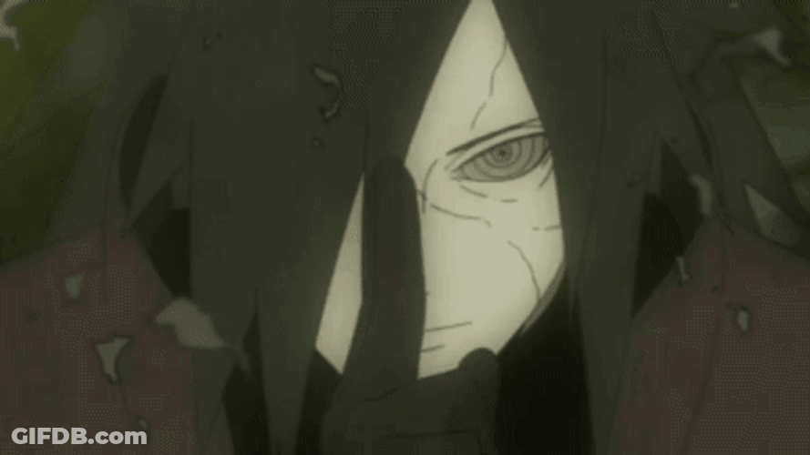 Madara Uchiha Floating Rocks GIF