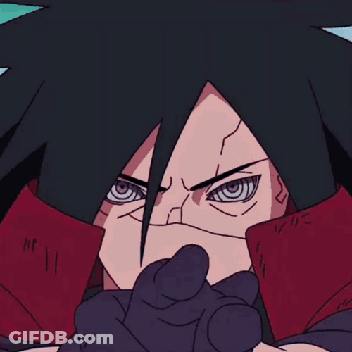 Madara Uchiha Glowing While Doing Jutsu GIF