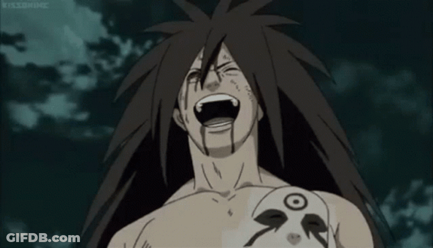 Madara Uchiha Laughing GIF