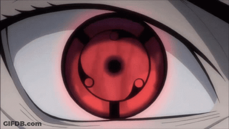 Madara Uchiha Moving Sharingan Eyes Naruto GIF