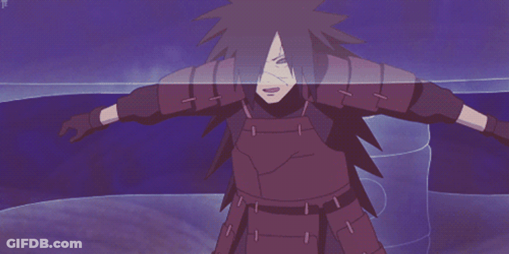 Madara Uchiha Releasing Fire Power GIF