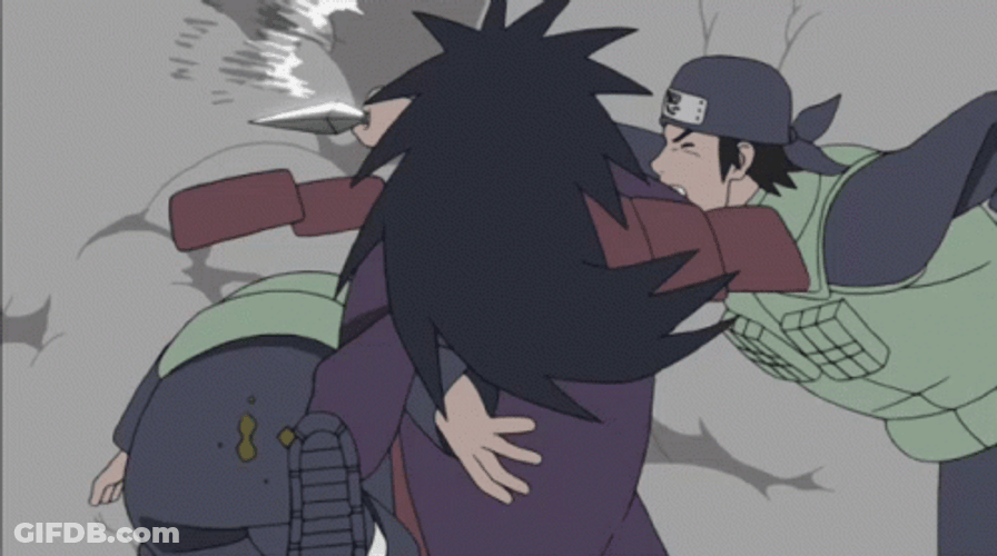 Madara Uchiha Rinnegan Sharingan Fighting Men Naruto GIF