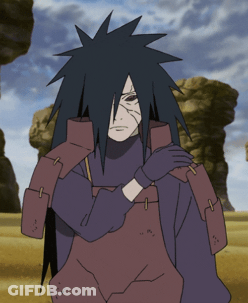 Madara Uchiha Shakes Off Dirt GIF