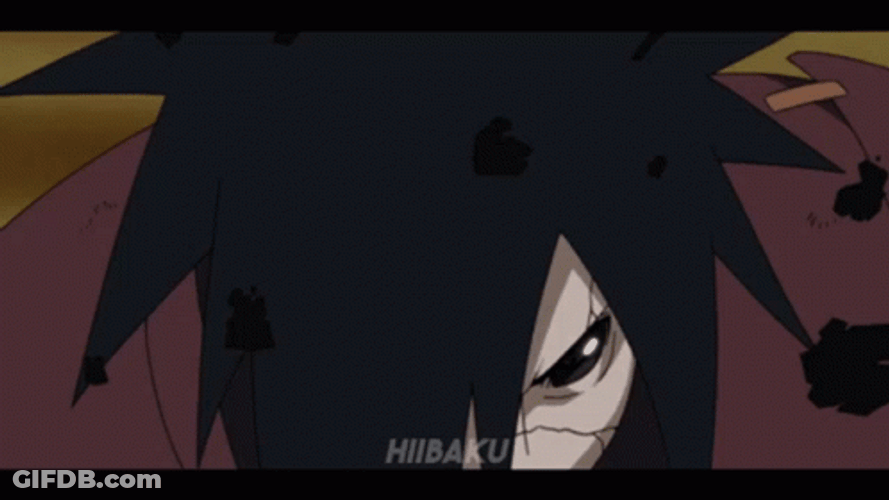 Madara Uchiha Sharingan Eyes Hiibaku Naruto GIF