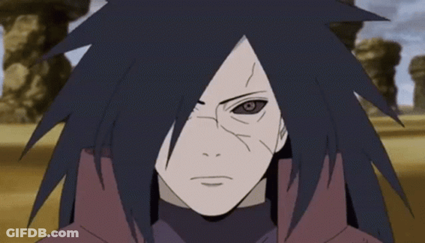 Madara Uchiha Sharingan Hand Seals Naruto GIF