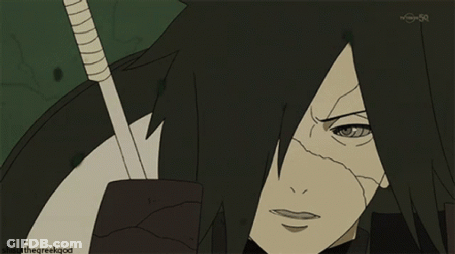 Madara Uchiha Sharingan Seriously Talking Naruto GIF