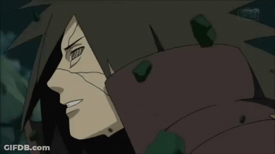 Madara Uchiha Speaking Sideways GIF