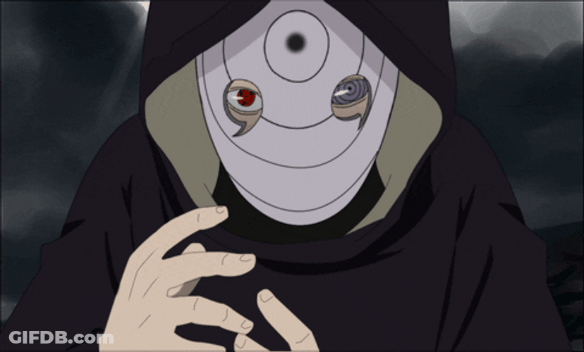 Madara Uchiha White Mask GIF