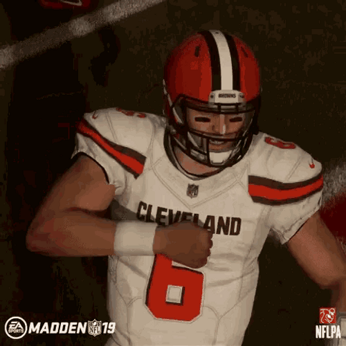 Madden Character Pointing Up Praying Sign GIF