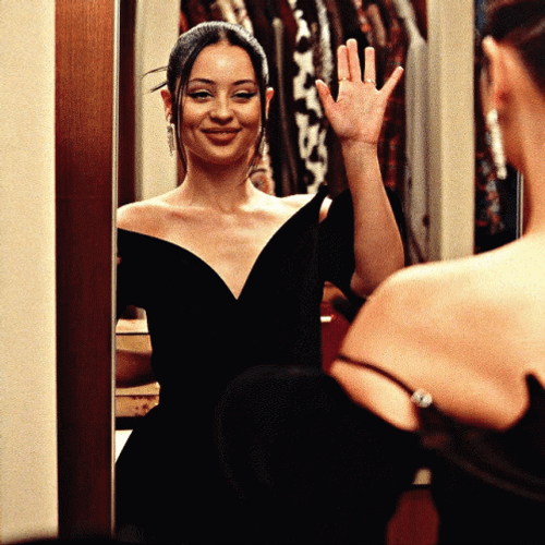 Maddy Perez Alexa Demie Black Dress GIF