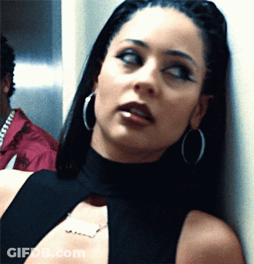 Maddy Perez Drowsy Leaning On Wall GIF