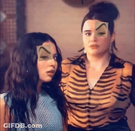 Maddy Perez Funny Eyebrow Curl Face App GIF