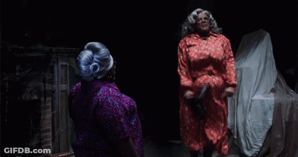 Madea Simmons Jumping Joyfully GIF