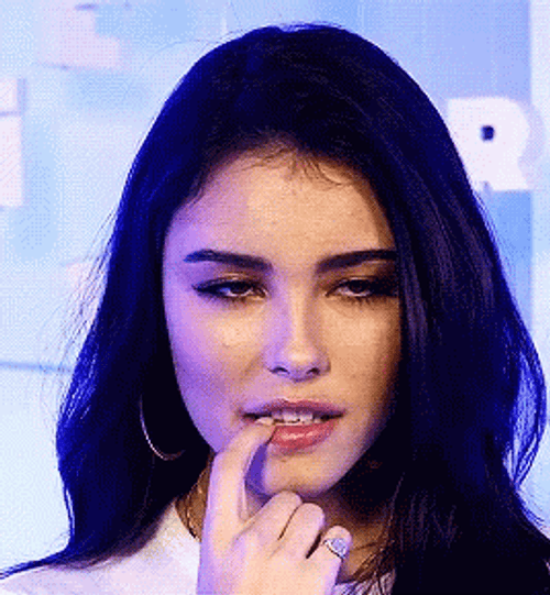 Madison Beer Biting Finger GIF