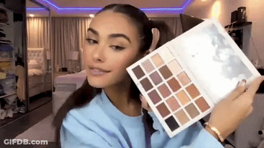 Madison Beer Doing Makeup GIF