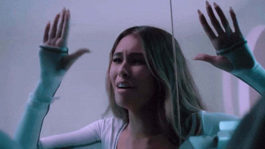 Madison Beer Hitting Glass GIF