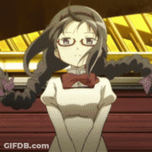 Madoka Magica Anime Homura Akemi Glasses GIF