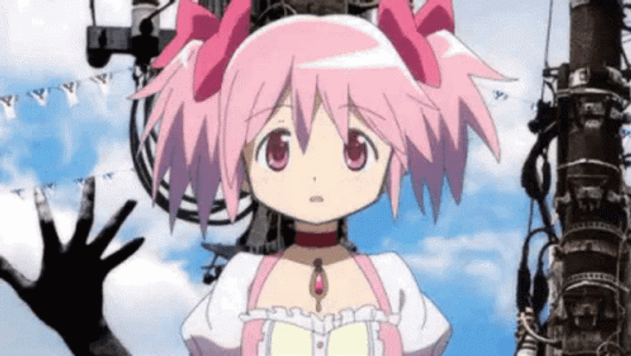 Madoka Magica Anime Kaname Blush Face Palm GIF