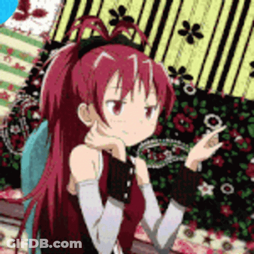 Madoka Magica Anime Kyoko Sakura Dancing GIF