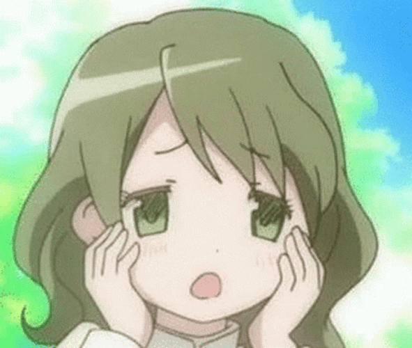 Madoka Magica Hitomi Shizuki Worried Shake GIF
