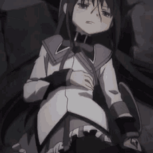 Madoka Magica Homura Akemi Bleeding Weak Injured GIF