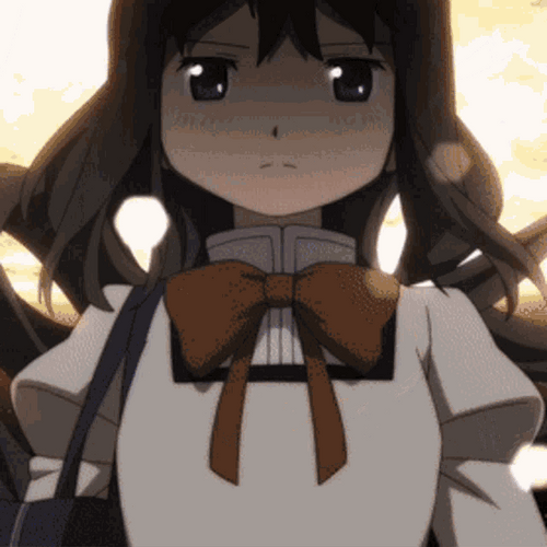 Madoka Magica Homura Akemi Power Hair Flip GIF