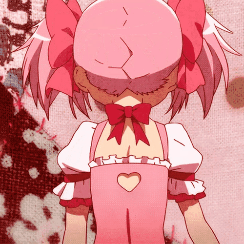 Madoka Magica Kaname Blush Smile Turn Around GIF