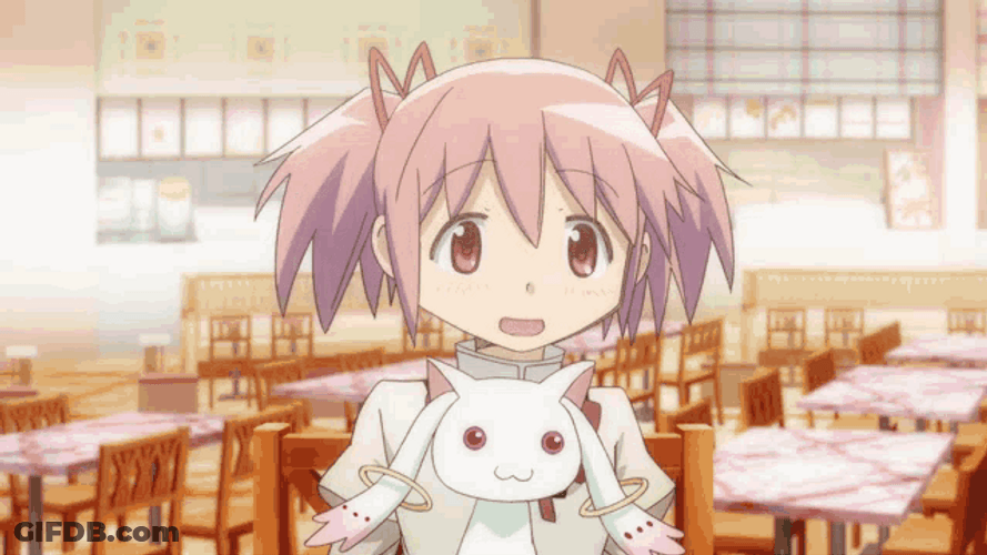 Madoka Magica Kaname Worried Panic Kyubey GIF