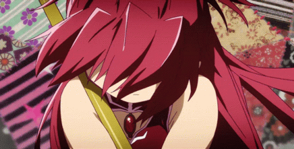 Madoka Magica Kyoko Sakura Giant Spear Attack GIF
