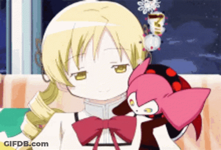 Madoka Magica Mami Tomoe Shoulder Hug Nagisa GIF