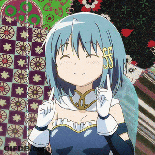 Madoka Magica Syaka Miki Happy Sing Dance GIF