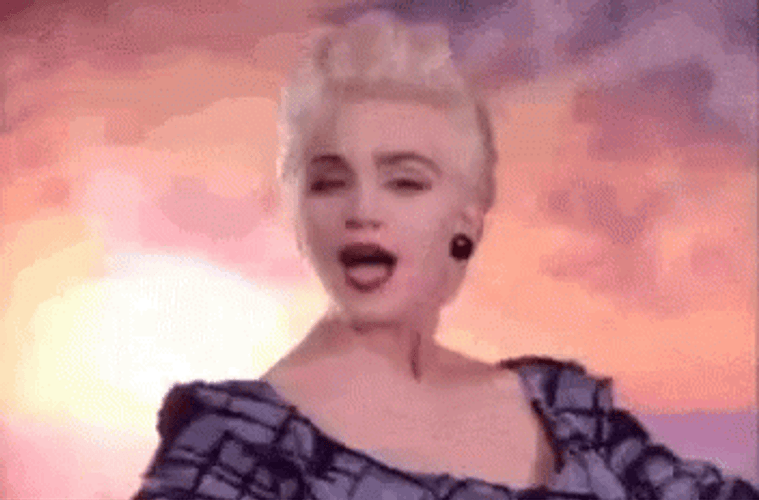 Madonna Blowing Kiss GIF