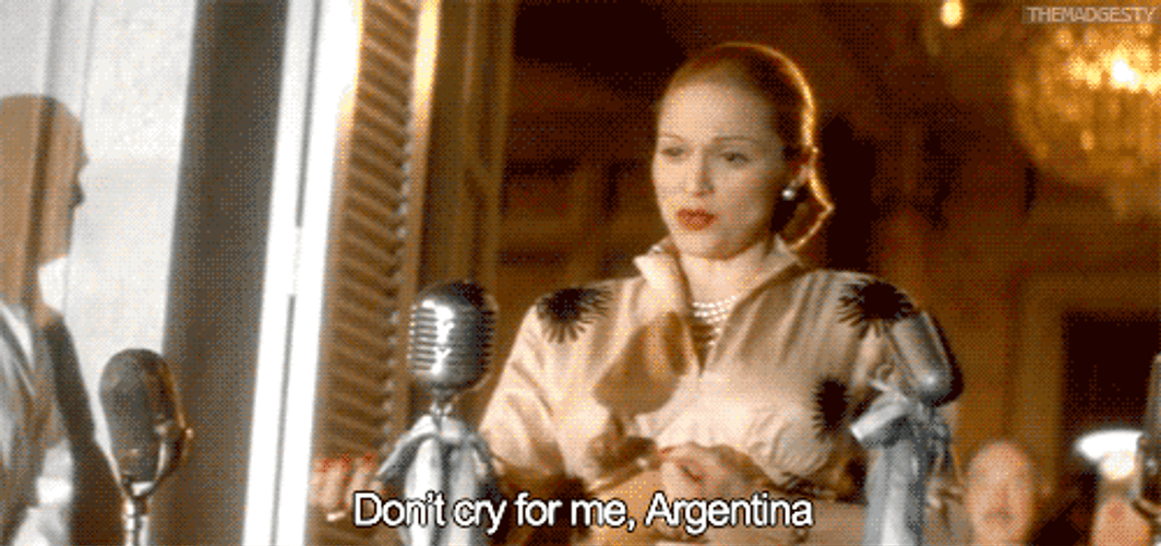 Madonna Don't Cry For Me Argentina GIF