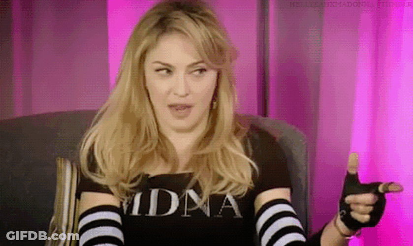 Madonna Finger Gun GIF